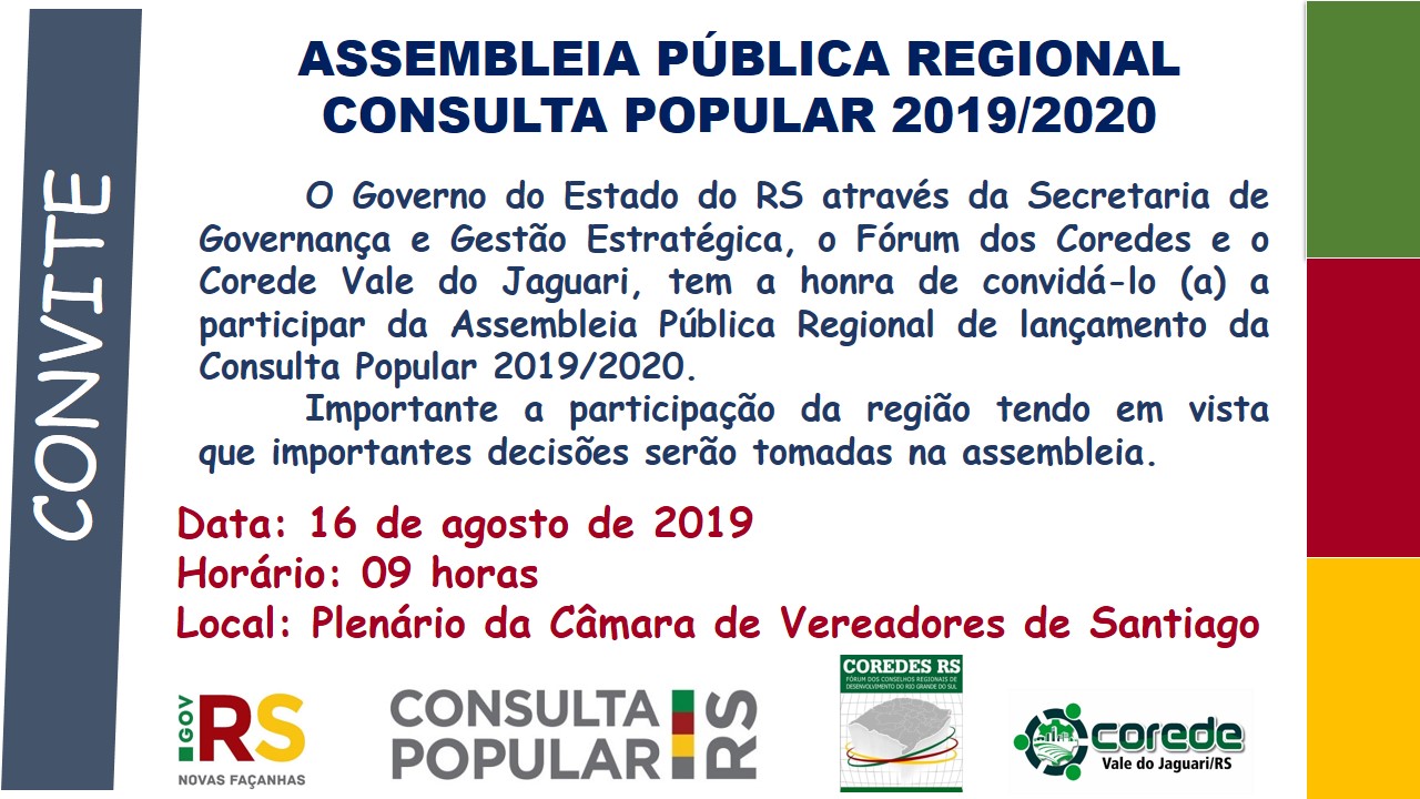 Assembleia Regional de Lançamento da Consulta Popular 2019/2020