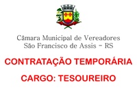 Extrato de Edital de Contratação Temporária de um Tesoureiro